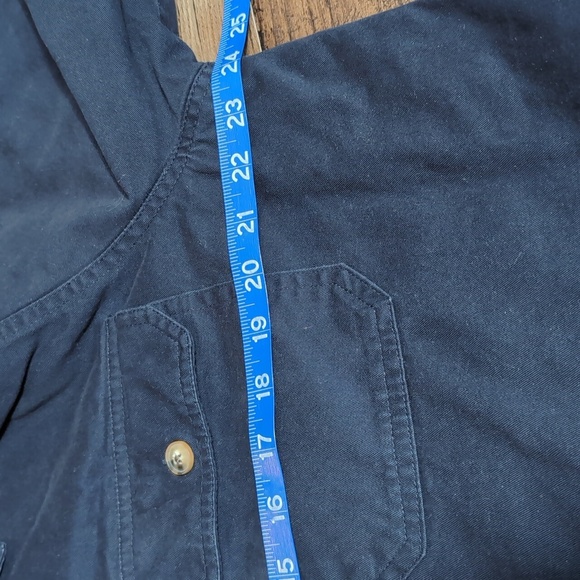 Woolrich Green Label Flannel Lined Shirt Jacket Size Large In Deep Navy Blue - Picture 11 of 12